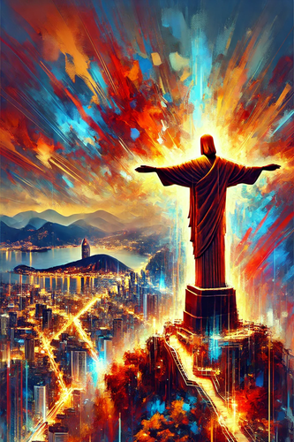 Christ The Redeemer Rio De Janeiro Poster Print Wall Art A0 A1 A2 A3 A4 A5 A6