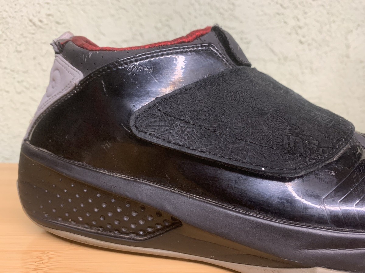 AIR JORDAN XX 20 RETRO USED SIZE 9 BLACK STEALTH VARSITY RED 