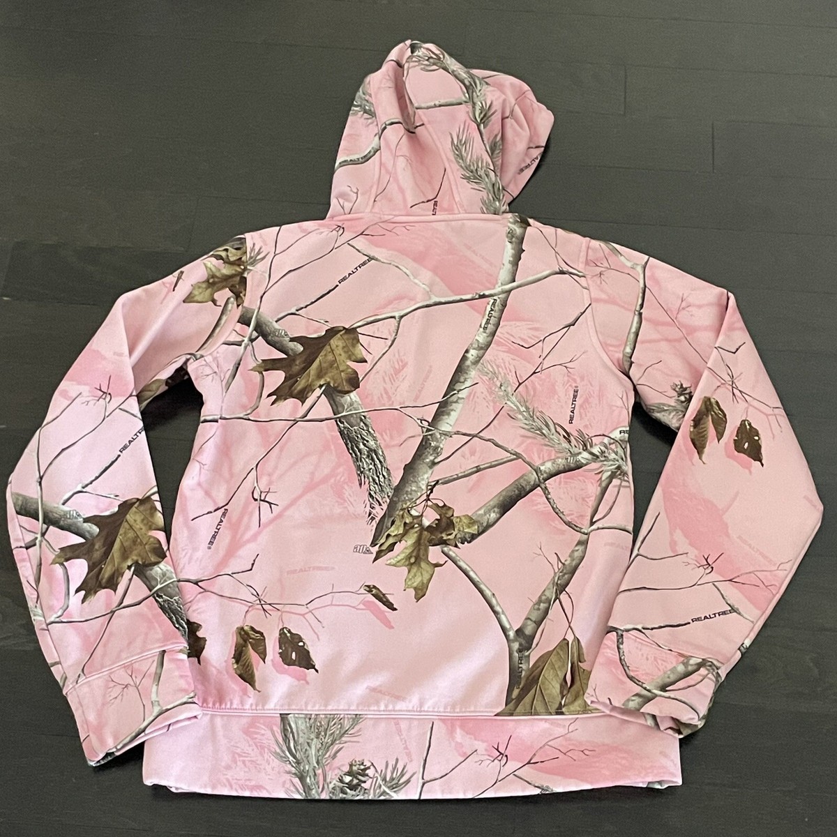 Under Armour Real Tree Hooded Sweatshirt Womens Small Pink Camo Hoodie  Pullover | eBay