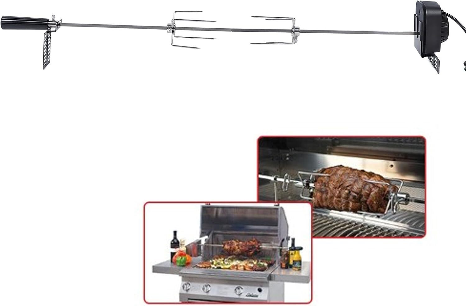 Kit Girarrosto Universale Inox 304 per Barbecue e Caminetti 15kg