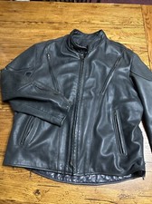 Vintage Made In USA Excellent leather biker jacket Size 48