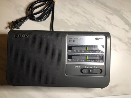 VINTAGE SONY ICF-38 FM/AM 2-BAND RADIO ~ PORTABLE | eBay