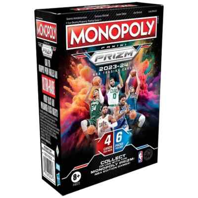 nba monopoly booster box 2022-23 Panini PRIZM NBA Edition Monopoly + Starter Packs (2 of Each, –  toynadoalley.com main image 0