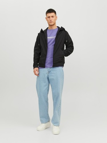 Chaqueta Jack & Jones Softshell Abrigo con Capucha Cremallera Completa Bolsillos con Cremallera Negro Verde - Imagen 21 de 29