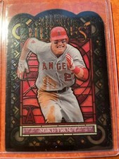 2013 Topps Archives  Mike Trout Gallery Of Heroes Die-Cut Stained Glass Card