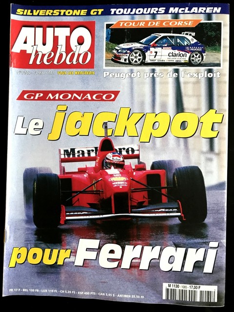 Auto Hebdo 1085 Der 14/05/1997; Monaco Gp / Tour De Corse / Silverstone Gt Auto Hebdo 1085 Der 14/05/1997; Monaco Gp / Tour De Corse / Silverstone Gt