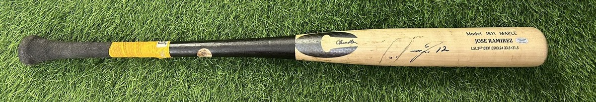 Jose Ramirez Cleveland Guardians Game Used Bat 2024 Signed MLB GUG Auth LOA