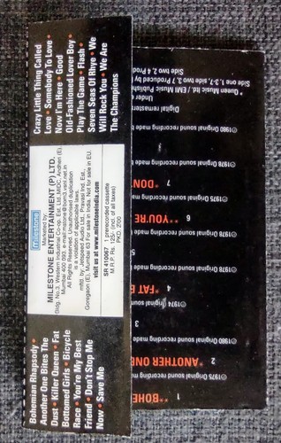 Queen Greatest Hits India Cassette Tape 2000 Freddie Mercury - Picture 4 of 11