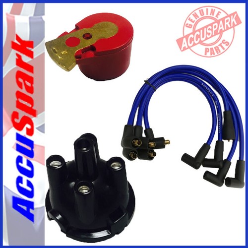 MGB 6273 AccuSpark 8mm HT leads ,Red Rotor arm & Distributor cap for