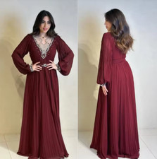 Evening Jersey Sequined Beading Ruched Party A-line V-neck Bespoke Occasion Gown