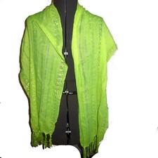 NEW Yellow, pink or blue metallic sequin fringe scarf H87 