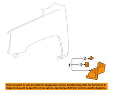 GMC GM OEM 10-16 Terrain Front Fender-Lower Molding Trim Panel Left 22945685