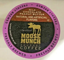Moose Munch Coffee, Milk Chocolate Peanut Butter, 100 Single Serve Cups