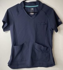Aegle Gear Scrubs Women's Pomfrey Navy Blue Top Size XS Anti-Microbial