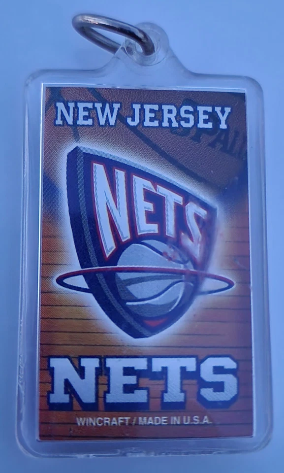 Vintage 1990's New Jersey Nets NBA Basketball Plastic Keychain Key Ring WinCraft - Image 2 of 2