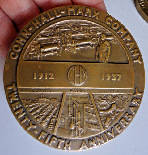 Hungarian Artist Julio Kilenyi /  Cohn-Hall-Marx Textile Mill Bronze Medal 76mm