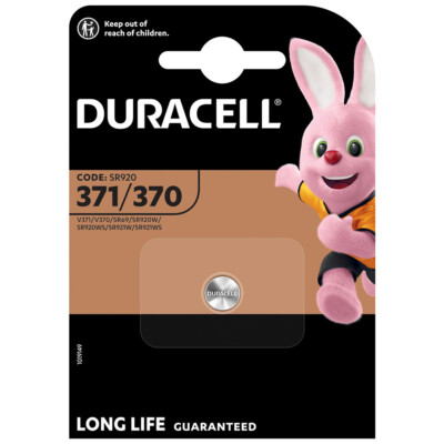 kQ Duracell Knopfzelle Silver Oxide 370/371/SR69 1.5V Batterien 1er Blister