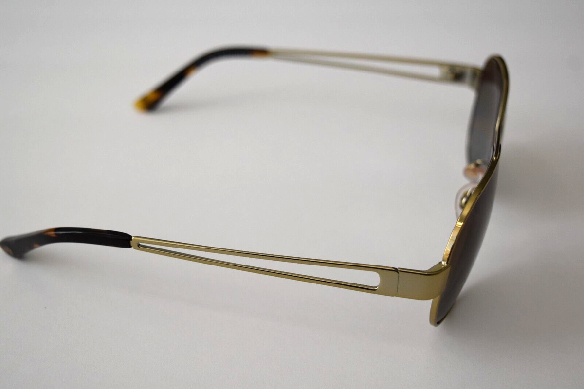 Tory Burch Aviator Gold Havana Polarized TY6060 3041T5 55-12  display picture 3