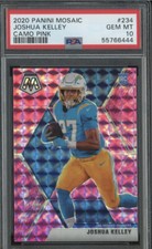 2020 Panini Mosaic Pink Camo Prizm #234 Joshua Kelley Chargers RC Rookie PSA 10