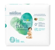 Diapers Size 3 Pampers Pure Protection Disposable 26 Baby Diapers - 16/28 Lb