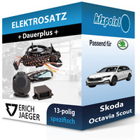 für Skoda Octavia Scout 07.2013-Jetzt Jaeger E-Satz 13Polig Fahrzeugspezifisch