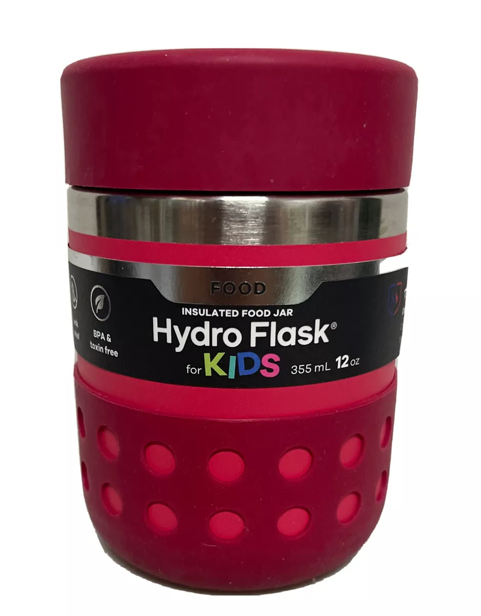 Hydro Flask 12 oz Insulated Food Jar For Kids Vacuum Insulated Peony Red  Boot