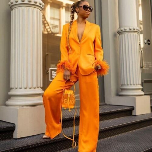 zara-removable-feather-cuffs-blazer-limited-edition-jacket-orange-extra