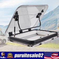 800mmx500mm RV Roof Window Hatch Caravan Trailer Skylight Vent Hatch w/ Light US