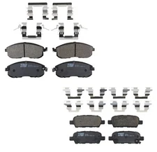 TRW Pro Front & Rear Ceramic Pad Set Clips Brake Kit For Nissan Altima 2002-2006