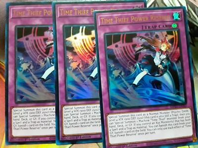 Yugioh Time Thief Power Reserve X3 Ultra MP23-EN282 1st Near Mint Playset |  eBay