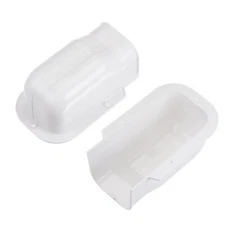 2 Pack 3" PVC Decorative Line Cover Wall Entry Cap for Air Conditioner White