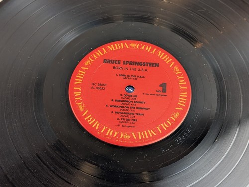 Bruce Springsteen Born in the USA Vinyl LP 1984 w/ Shrink & Hype Masterdisk RL - Picture 6 of 12