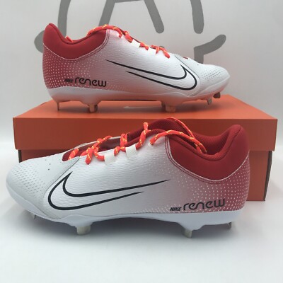 NIKE ' HYPERDIAMOND 4 PRO ' WOMENS SOFTBALL CLEATS ' SIZE 7 ' UNIVERSITY RED