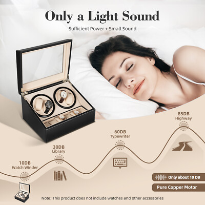 4+6 Watch Winder Case Automatic Rotation Watch Storage Display Box Gifts