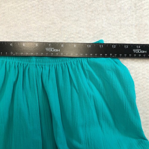 Denim & Co Womens Maxi Skirts Sz S Aqua Classic Pleated Elastic Waist Cotton NWT - Picture 5 of 13