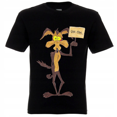 Hot Wile E Coyote and the Road Runner UH OH T Shirt uh oh
