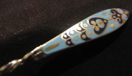 Number 360 by Gorham Sterling Silver Demitasse Spoon Twist Vermeil Enamel 4 3/4" - Picture 4 of 4