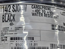 Carol 01358 14/2C Carolprene SJOOW 300V Portable Power Cable Cord Cable /25ft