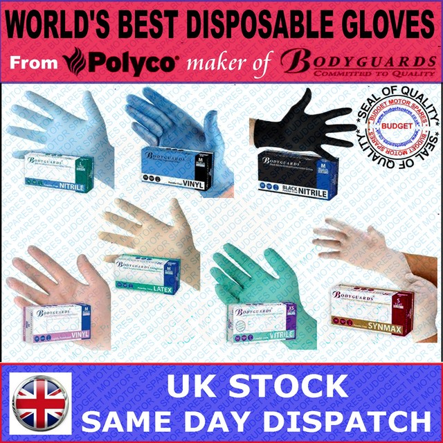 Black Rhino Premium Heavy Duty Nitrile P/f Powder Large Comfit Gloves