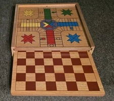 Promark 7 in 1 Game Set Chess Checkers Dominoes Backgammon Parcheesi and More