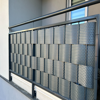 Striscia Frangivista In PVC 35 M X 19 Cm 6,65 M² Grigio Antracite Ral 7016 - Foto 13