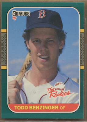1987 Donruss The Rookies #30 Todd Benzinger Boston  Red Sox