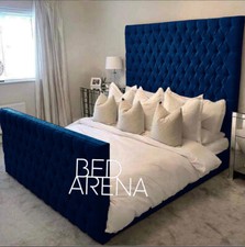 Plush Velvet Florida Bed Chesterfield Bed Upholstered Bed Double King Super King