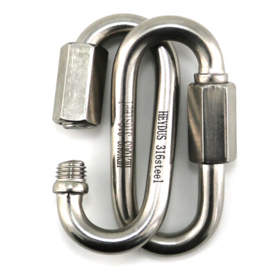 2 Pcs 3/8'' Heavy Duty Chain Quick Link Connector Chain Tool Carabiner Climbing