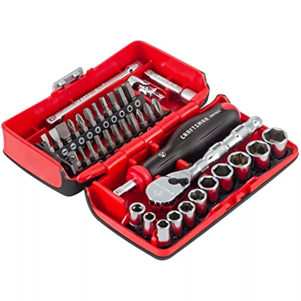 CRAFTSMAN V SERIES Socket Set Shallow MM 1 4 Inch Drive 38 Piece CMMT45751V