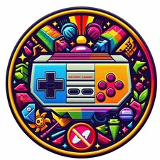 Video Game Console iron-on PATCH Geeks  Gamers SOUVENIR APPLIQUE Retro Arcade