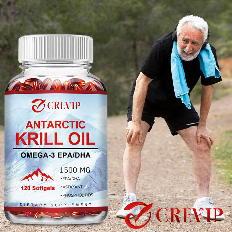 Aceite de Krill Antártico 1500 mg - Omega-3, EPA, DHA, Astaxantina y