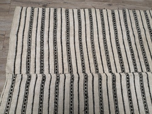 Antiker handgewebter schwerer Hanf&Wolle Teppich/Kilim 19.Jh. 2x1,2m Top Zustand - Bild 5 von 12