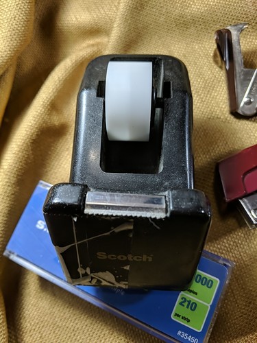 4 Vintage Office Desk Tool Lot Stanley Bostitch Stapler Scotch Tape Dispenser - Picture 3 of 24