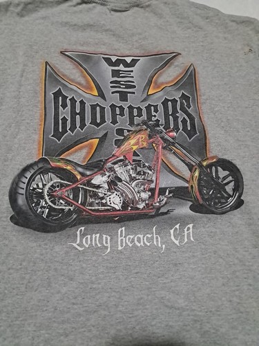 Vtg West Coast Choppers Double Sided Long Beach Jesse Who Sleeveless Shirt Sz XL - Picture 10 of 12